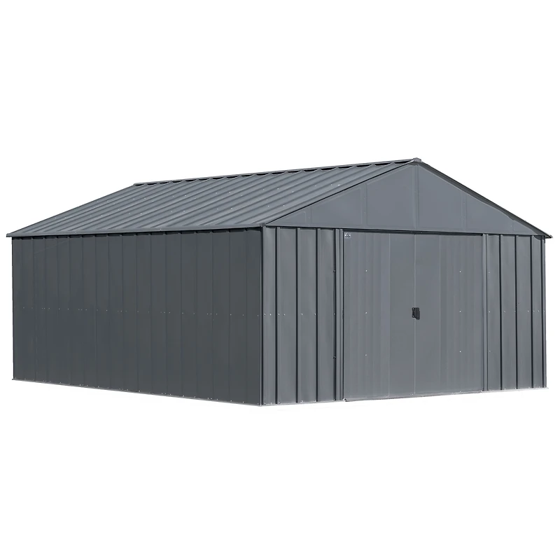 Arrow Classic 12 x 14 x 8 ft Charcoal Steel Storage Shed