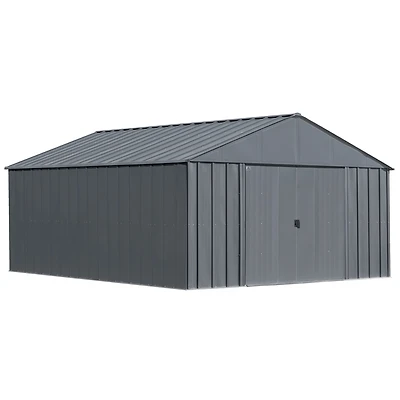 Arrow Classic 12 x 14 x 8 ft Charcoal Steel Storage Shed