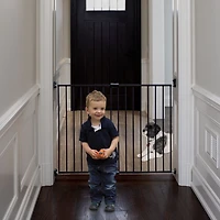 Barrière extensible en metal de Bily bronze, pour les enfants et les animaux domestiques