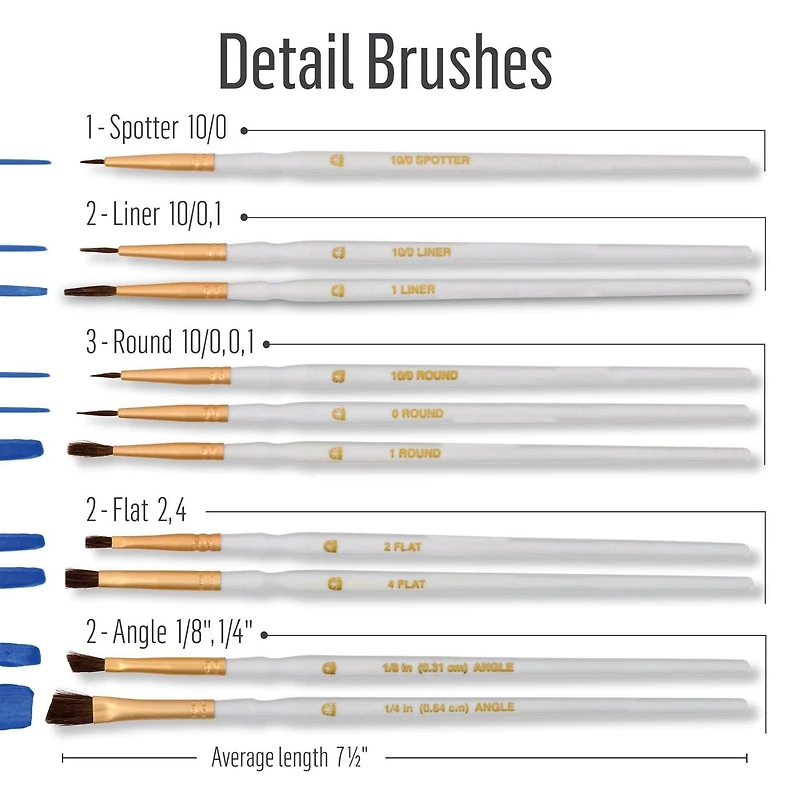 Plaid 10 Piece Detail Brush Set, 10 piece detail paint brush set