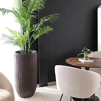 Rolland XL Rattan Planter Dark Brown, 35.4"