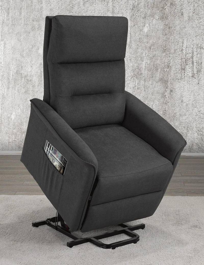 Reclinable chaise Ariel, Gris Foncé