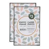Slimline 4x6 2pk Black Tabletop Picture Frame Set