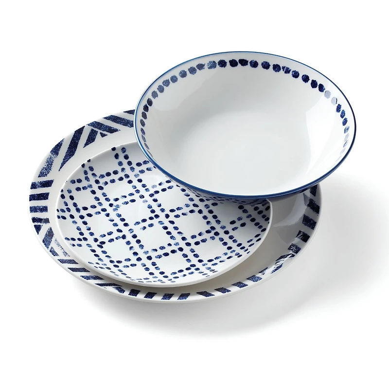 Oneida 365 Harbour White & Indigo All Purpose Bowl