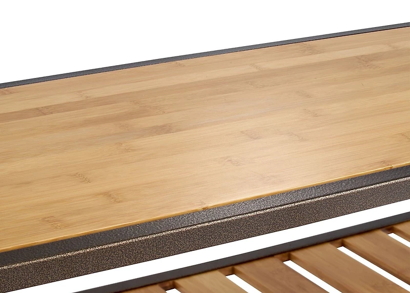 TRINITY 3-Tier |42" x 14" x 18"| Bamboo Shoe Bench| Bronze Anthracite