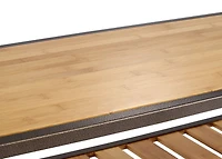 TRINITY 3-Tier |42" x 14" x 18"| Bamboo Shoe Bench| Bronze Anthracite