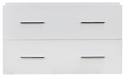 35-in. W 18-in. D Modern Wall Mount Plywood-Veneer Vanity Base Only In White AI-1731