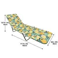 Fabric Beach Lounger,Lemon