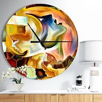 Designart 'Way of Inner Paint ' Modern wall clock