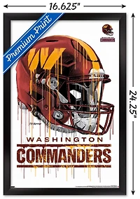 NFL Washington Commanders - Drip Helmet 22 Wall Poster