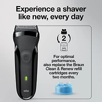 Braun Series 3 32B Cassette de Remplacement de Tête de Rasoir Électrique - Noir