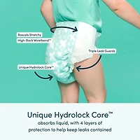 Rascals Premium Diapers, Size 1, Small Carton, 80 Count, Preemie to Size 7