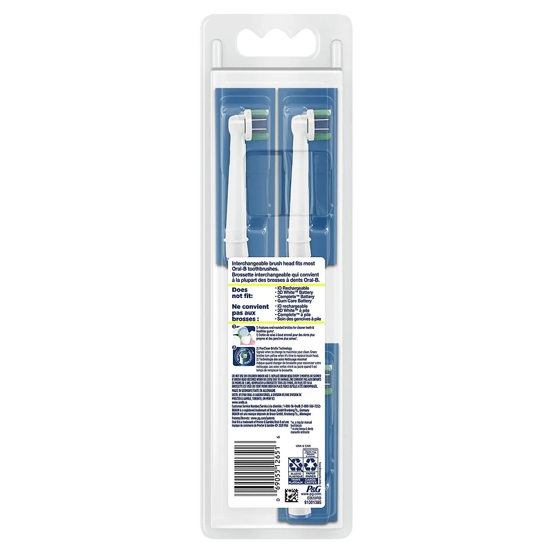 Brossettes de rechange Oral-B Precision Clean pour brosse à dents électrique