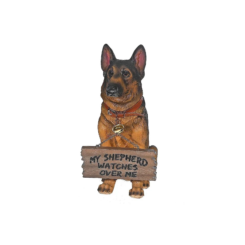 IH Casa Decor German Shepherd With Sign Faithful Shepherd