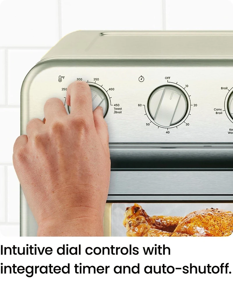 Chefman Toaster Oven Air Fryer Combo w/ 19 Quart Capacity, 7-in-1 Functionality - Stainless Steel, New
