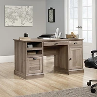 Sauder® Barrister Lane Executive Desk in Salt Oak Finish