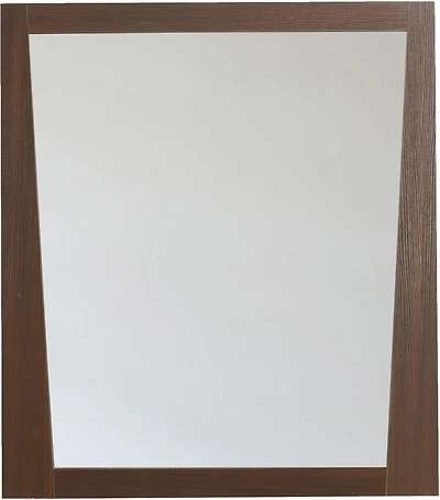 American Imaginations 29.5-in. W 33.5-in. H Modern Plywood-Melamine Wood Mirror In Wenge AI-1184
