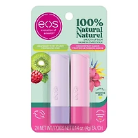 eos 100% Baume à Lèvres Doux; Framboise Kiwi et Fruit De La Passion-Agave;