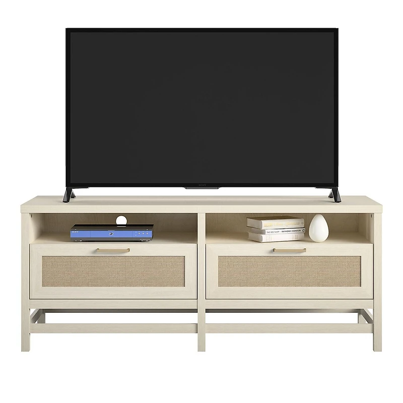 Ameriwood Home Lennon meuble de télévision pour téléviseurs jusqu’à 60 pouces, Chêne ivoire