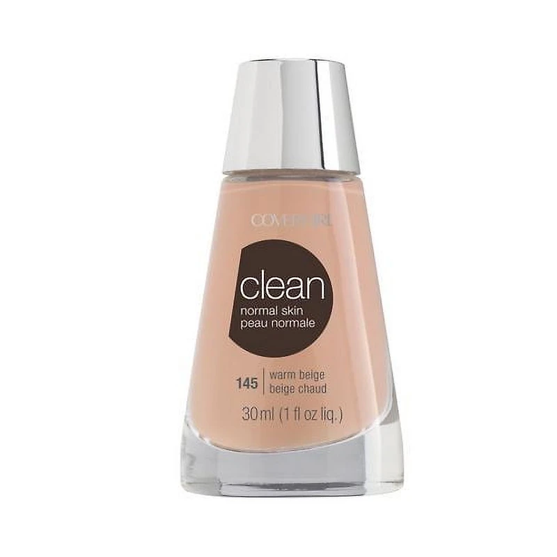 COVERGIRL Clean Liquid Foundation, lightweight, breathable liquid makeup, natural effect, water-based, non comedogenic, 100% Cruelty-Free