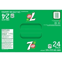 7UP Lemon Lime Soft Drink 24 x355 mL,Cans, 24x355mL