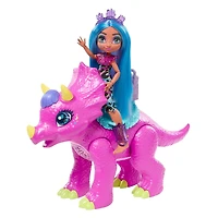 Cave Club-Coffret avec Poupée Tella-Figurine de Partyceratops et Sons