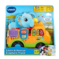 VTech® Learn & Rescue Elephant Truck™ with Plush Elephant Toy - English Version, 12-36 Months, VT ELEPHANT TRUCK EN