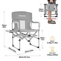 Chaise de camping pliante King Camp - Gris