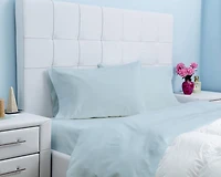 Ensemble de draps en microfibre de Gouchee Home – Ensemble de literie 4 pièces, microfibre ultra-douce, draps bleu ciel infroissables et respirants