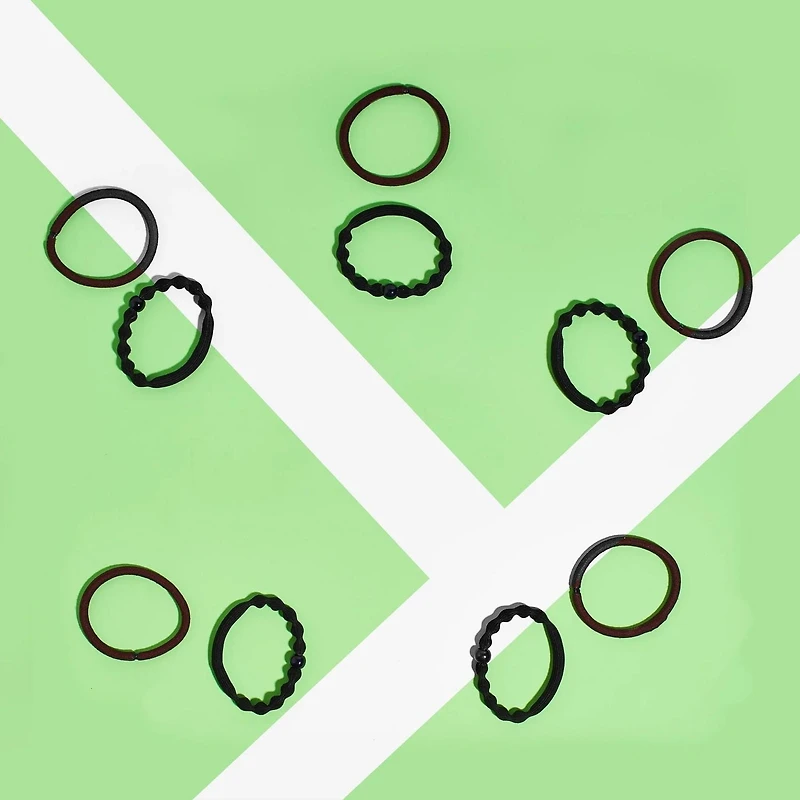 Goody Ouchless damage-free super stretch - Black Elastics - 15Ct