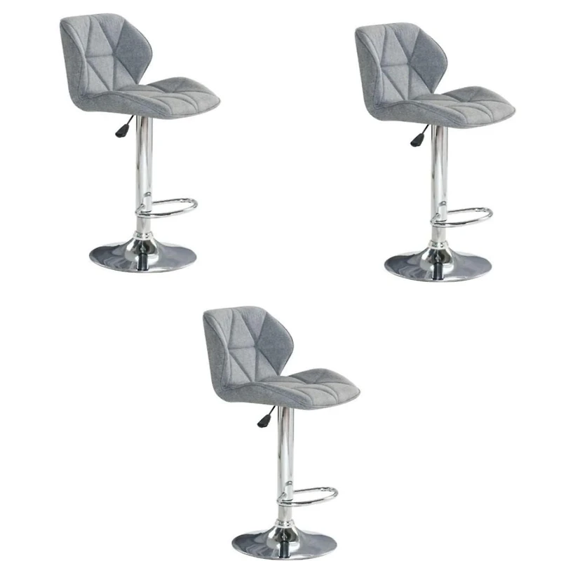 Tabouret réglable moderne de la collection Heavenly avec cadre en acier inoxydable