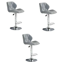 Tabouret réglable moderne de la collection Heavenly avec cadre en acier inoxydable