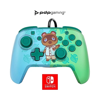 Faceoff Deluxe+ Audio Wired Controller: Animal Crossing Tom Nook