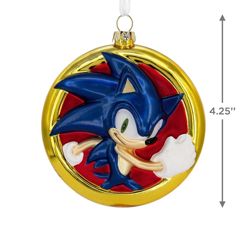 Décoration Hallmark de Noël (Sonic, le hérisson, en verre soufflé)