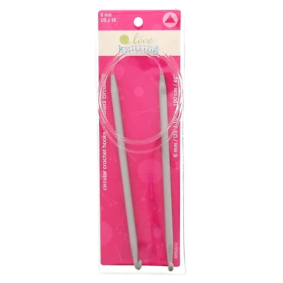 Love Knitting 40" Circular Crochet Hooks, Sizes 5.5 - 6.5 mm