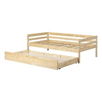 Solid Wood Daybed with Trundle Bed from the collection Sweedi South Shore