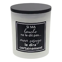 7.5oz "SI MA bouche ne le dit pas" Bougie parfumee - CÈDRE DE CACHEMIRE