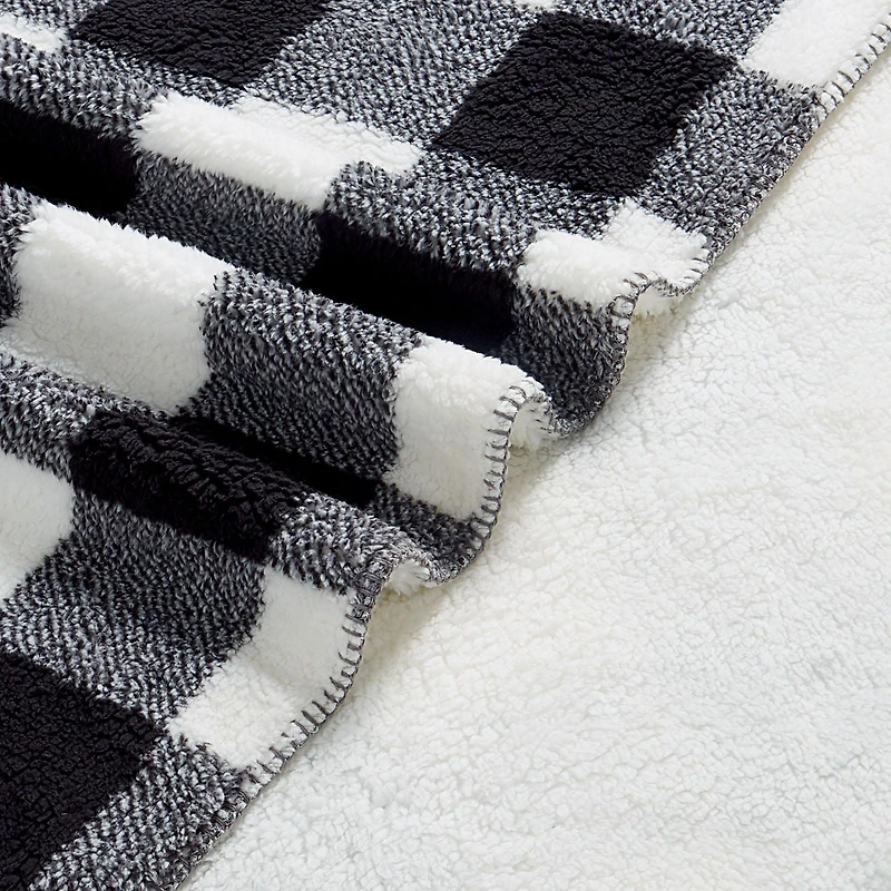 HOMETRENDS Sherpa Blanket, Twin - Queen