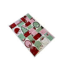 Holiday Time 7" x 10.5" White Christmas 100 counts sticker gift tags Box