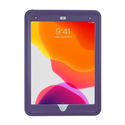 CTA Digital Protective Case with Built-in 360-degree Rotatable Grip Kickstand for iPad 7th and 8th Gen 10.2-in, iPad Air 3 and iPad Pro 10.5-in - Purple
