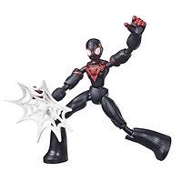 Marvel Spider-Man Bend and Flex  - Figurine flexible Miles Morales de 15 cm, incluant accessoire