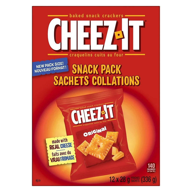 Cheez-It Baked Snack Crackers Original 12x28g