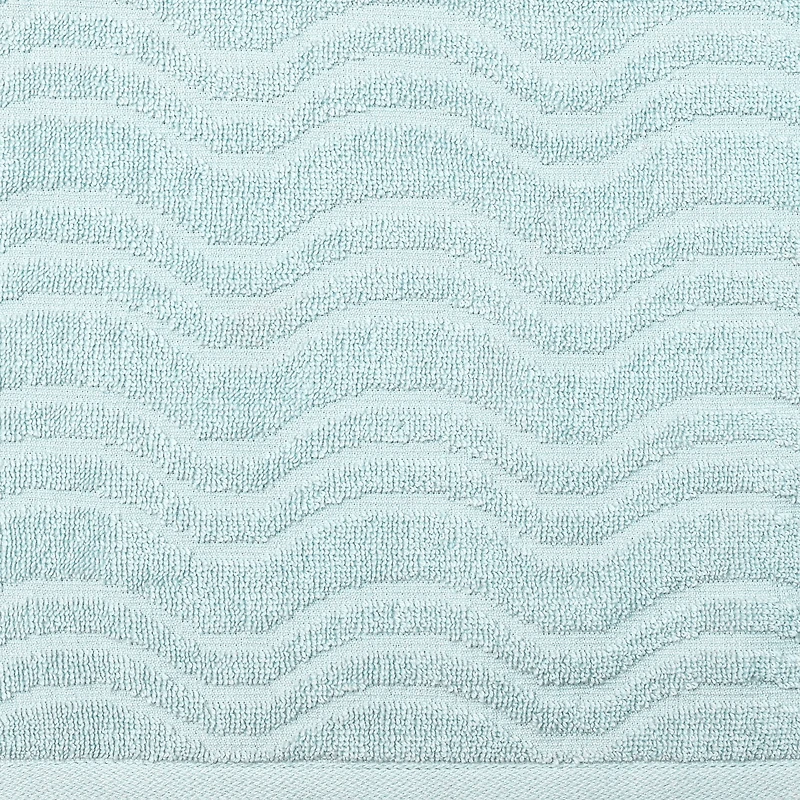 Mainstays Kids 2pk Hand Towel, Light Blue Waves, 15x26", 100% Cotton
