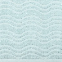 Mainstays Kids 2pk Hand Towel, Light Blue Waves, 15x26", 100% Cotton