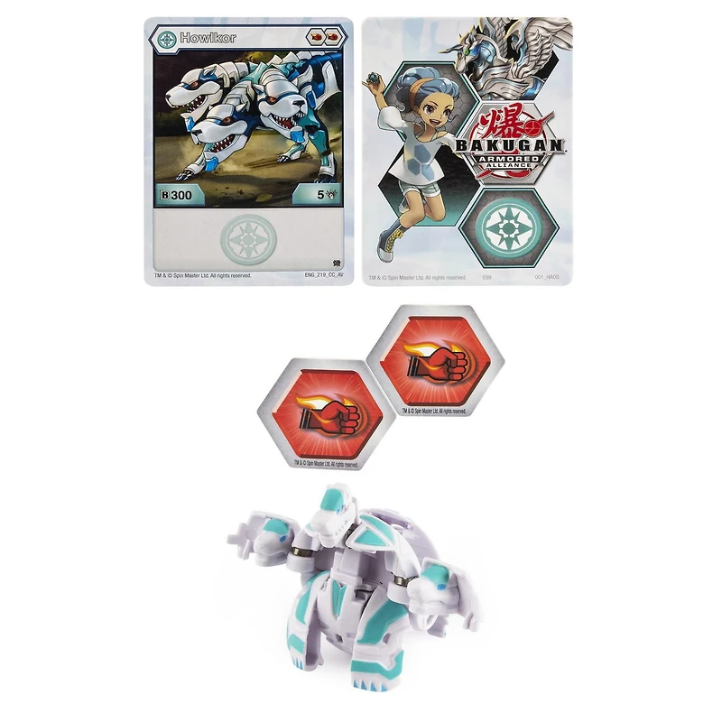 Bakugan, Howlkor, 2-inch Tall Armored Alliance Collectible Action Figure and Trading Card