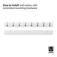 Umbra Flip Wall Mounted Coat Rack,White