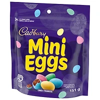 CADBURY Mini Eggs, friandise chocolatée CADBURY Mini Eggs, sac de chocolat CADBURY Mini Eggs, 151 g CADBURY EVDY MINI OEUFS 151G 12