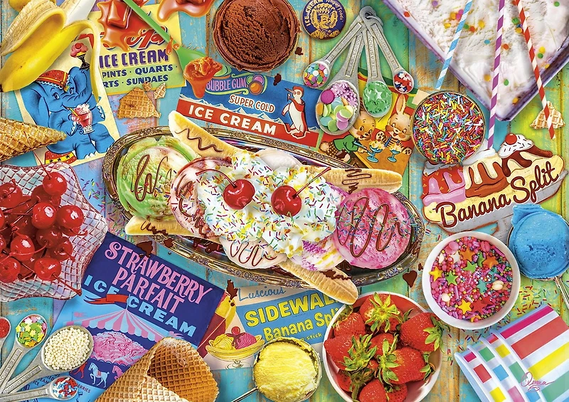 Buffalo Games - Americana Series - Banana Split - 500 Piece Jigsaw Puzzle