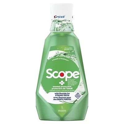 Crest Scope Enamel Protection Mouthwash, Strong Mint, 1L