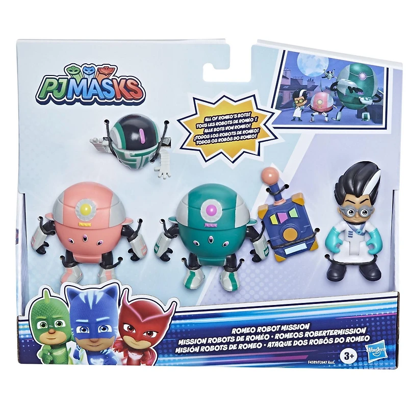 PJ Masks Romeo Robot Mission Action Figure Set, Preschool Toy with 4 Action Figures and Accessory